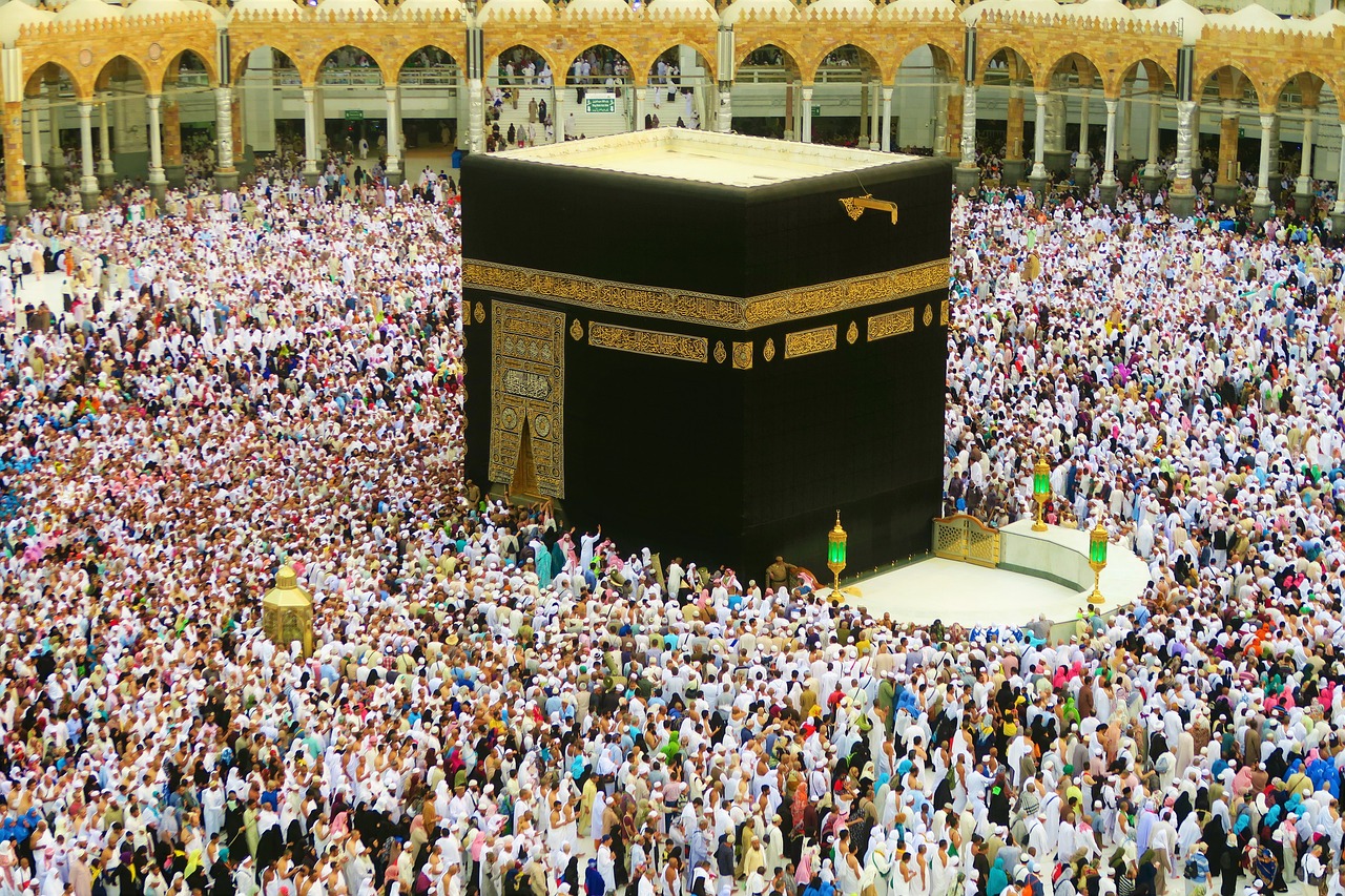 Een indrukwekkend beeld van de Kaaba in Mekka