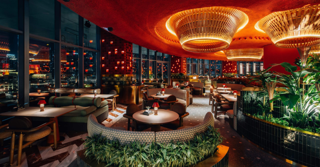 Luxe halal restaurant interieur Dubai bij beste 100% halal restaurants Dubai