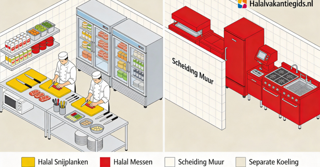 Halal keukenindeling volgens ESMA normen bij beste 100% halal restaurants Dubai