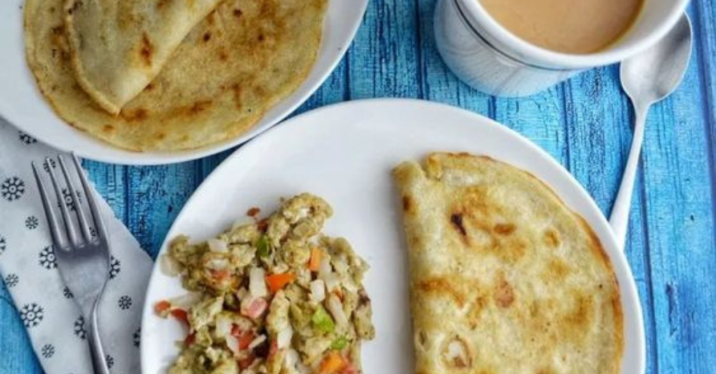 Pak Sufi paratha ontbijt bij beste 100% halal restaurants Dubai
