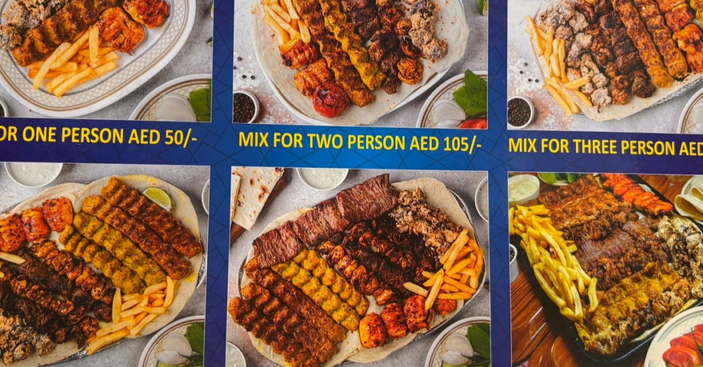 Mixed grill schotels bij beste 100% halal restaurants Dubai