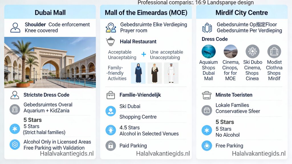 Halal Dubai voor wie geen compromissen wil met gebedsruimtes en dresscode in malls