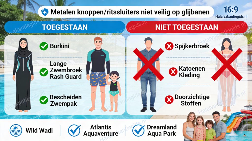 Burkini en zwemkleding regels in Dubai waterparken, dubai met kinderen halal