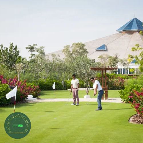 Mini golf Banana Island Resort Doha halal Qatar tuin