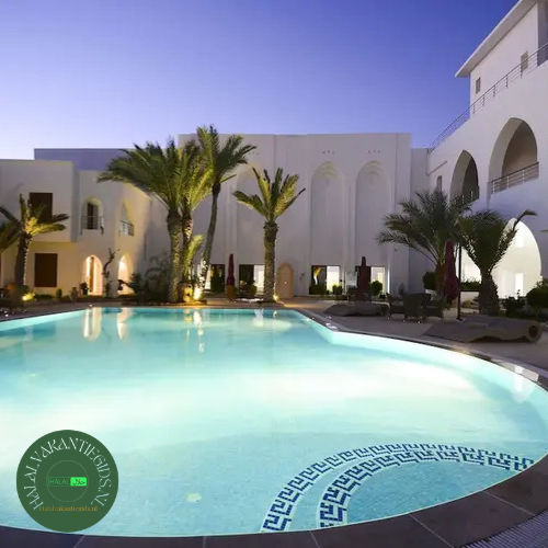 Zwembad bij Palm Djerba Suites in Djerba, een van de beste 100% alcohol vrije hotels wereldwijd.