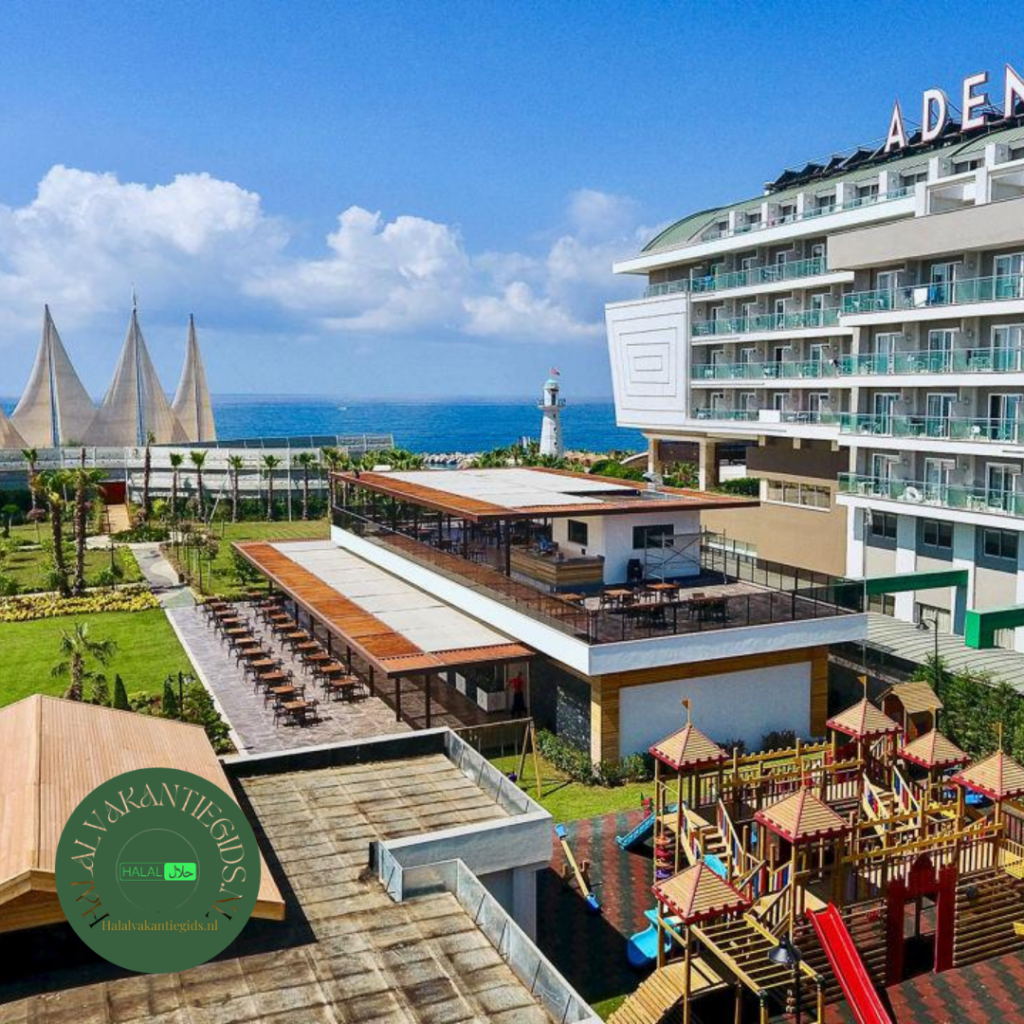 Halal resort met speeltuin en zeezicht in Turkije met kinderen