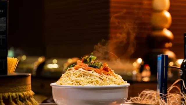 Vers bereide halal pasta in het resortrestaurant. Halal pasta gerecht – Wome Prime Halal Resort Alanya Halalvakantiegids.nl